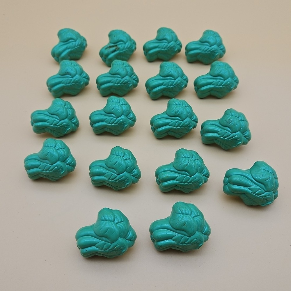Lot Of 20 Vintage Broccoli Green Vegetable Drawer Pulls Kitchen Cabinet Hardware